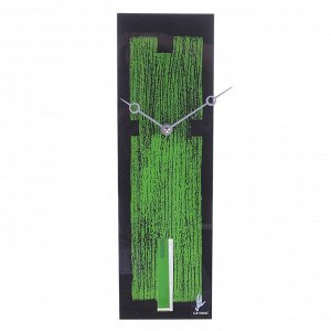 Часы настенные "текстура" черно-зеленые