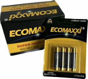 Батарейки мизинчиковые AAA 1.5V 4 штуки  Ecomaxxi