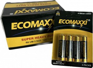 Батарейки пальчиковые AA 1.5V 4 штуки Ecomaxxi