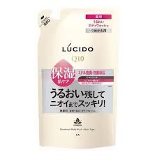 Мужское жидкое мыло "Lucido Deodorant Body Wash" для нейтрализации неприятного запаха с увлажняющим и антибактериальным эффектом и флавоноидами (для мужчин после 40 лет) 380 мл, мягкая упаковка