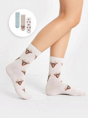 НОСКИ ЖЕНСКИЕ НОВОГОДНИЕ (3 пары)