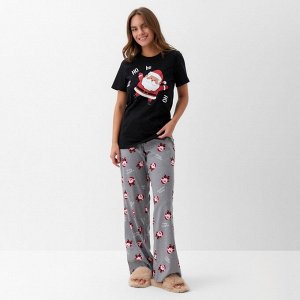 Пижама новогодняя женская (футболка и брюки) KAFTAN "Дед мороз" размер