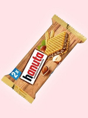 Вафельный батончик с шоколадной начинкой и орехами Hanuta / Ханута 44 гр
