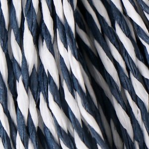 Пряжа для вязания спицами, крючком 100% целлюлоза Softino Raffia Color Melange, кручёная, бело-синяя, 10 м