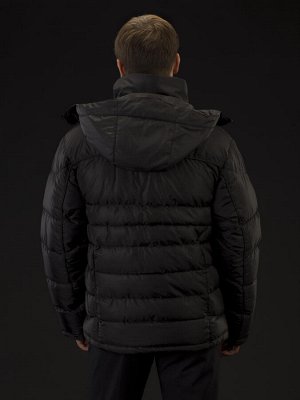 Куртка зимняя мужская WHS Д-707 (черный клетка) Черный