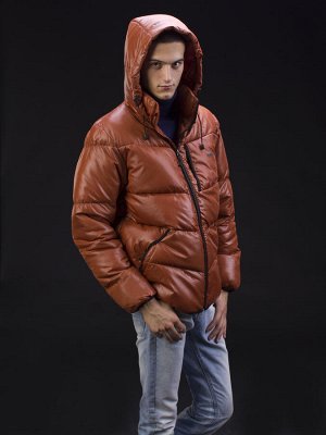 Куртка зимняя мужская WHS Ron (терракот клетка) оранжевый