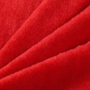 Ткань для рукоделия, мех искусственный, набор 2 вида, лоскут 40х40 см, красный, жёлтый