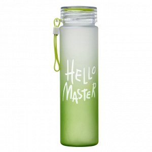 Бутылка для воды, 500 мл Hello Master, 22 х 6 см, зеленая