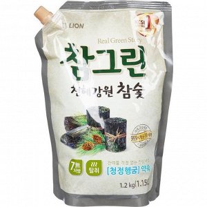 Ср-во д/мытья посуды LION Korea CHAMGREEN 1,2кг Древесный уголь (рефил с носиком)