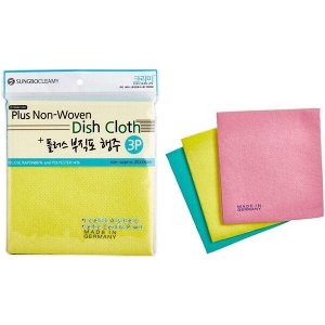 SUNG BO Салфетка д/кухни универс. №436 "Plus Non Woven Dishcloth" вискоза, полиэстер 3шт