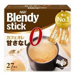 Кофе растворимый AGF Blendy Stick с молоком без сахара, 27 шт