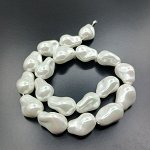 Бусины из Майорки Капли 17х21 мм, жемчужного цвета. Цена за 1 шт.
