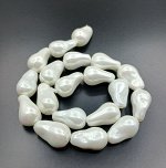 Бусины из Майорки Капли 13х18 мм, жемчужного цвета. Цена за 1 шт.