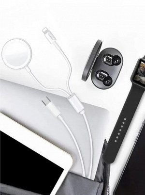 NEW ! Беспроводное зарядное устройство 2in1 для Iphine и Apple Watch Earldom Watch Magnetic Charge Быстрая зарядка Type-C
