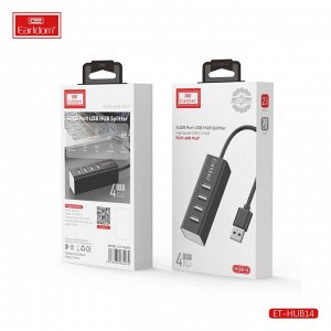 USB HUB Earldom переходник сплиттер на 4 USB 2.0, кабель 39см