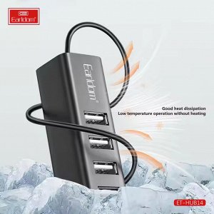 USB HUB Earldom переходник сплиттер на 4 USB 2.0, кабель 39см