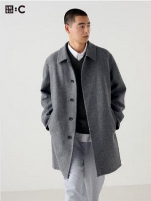 Пальто UNIQLO цвет серый