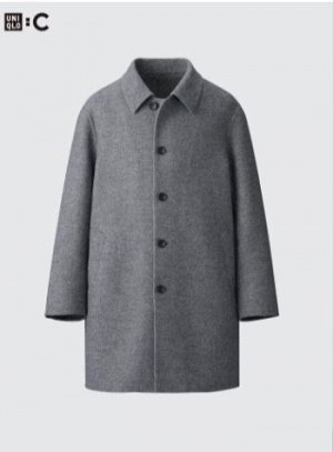 Пальто UNIQLO цвет серый