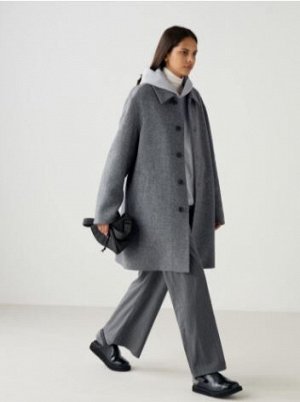 Пальто UNIQLO цвет серый