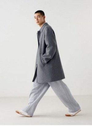 Пальто UNIQLO цвет серый