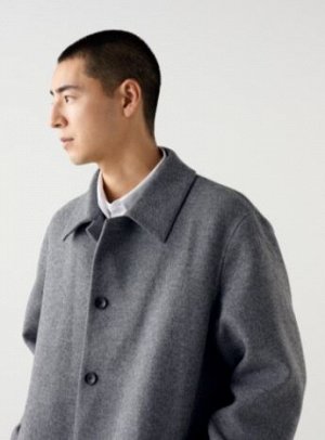 Пальто UNIQLO цвет серый