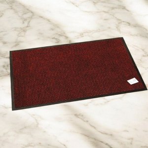 Коврик придверный входной грязезащитный на резиновой основе 60 x 90 см (цвет красный, рисунок в ассортименте)