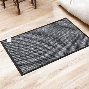 Коврик придверный входной грязезащитный на резиновой основе 60 x 90 см (цвет серый, рисунок в ассортименте)