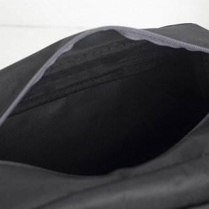 Сумка спортивная, отдел на молнии, наружный карман, цвет чёрный/серый