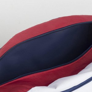 Сумка спортивная, отдел на молнии, наружный карман, цвет синий/красный/белый