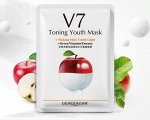 Маска для лица тканевая BIOAQUA V7 Toning Light яблоко