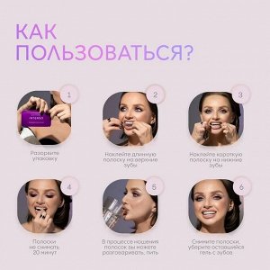Мощные отбеливающие полоски Intenso start 7 саше