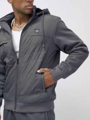 Спортивный костюм мужской зимний с начесом серого цвета 7336Sr