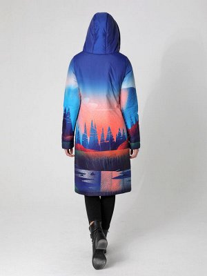 Пальто синий