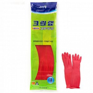 Уплотненные перчатки из натурального латекса (опудренные) красные размер L, 1 пара / 100