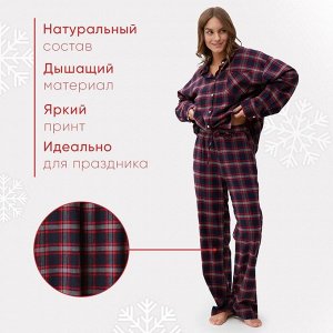 Пижама женская (рубашка и брюки) KAFTAN размер, синий
