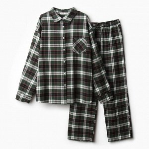 Пижама женская (рубашка и брюки) KAFTAN размер, зелёный