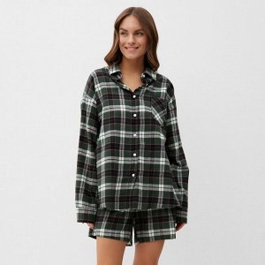 Пижама женская (рубашка и шорты) KAFTAN размер, зелёный