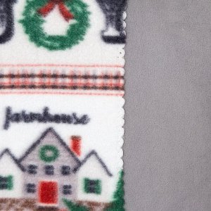 Плед новогодний Экономь и Я «Рождество» 150*180см, пл.160 г/м2, 100% п/э