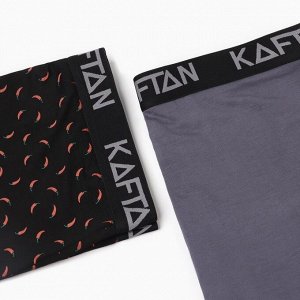 Набор трусов KAFTAN Hot Stop 2 штуки, чёрный/серый