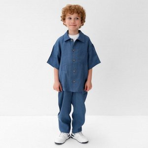 Брюки для мальчика KAFTAN Linen, 30 (98-104), синий