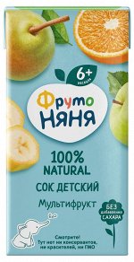 Фрутоняня Сок Мультфрукт с 6 мес. 0.2л ПЭТ