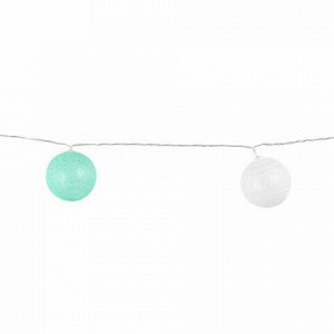Электрогирлянда-нить комнатная "Cotton Balls" 3 м, 15 LED, теплый белый, на батарейках, ЗОЛОТАЯ СКАЗКА, 591729