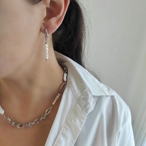 Серьги с жемчугом Бива и округлым жемчугом