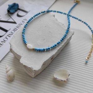 Сет 4 украшения из турквинита, варисцита, перламутра