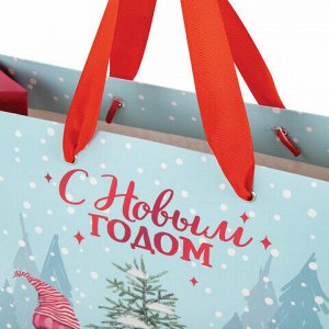 Пакет подарочный НАБОР 4 штуки новогодний 27х20х11 см, "Artpaper Wide #1", ЗОЛОТАЯ СКАЗКА, 592118
