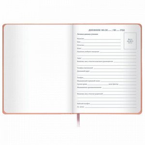 Дневник 1-11 класс 48 л., кожзам (твердая с поролоном), тиснение, аппликация, BRAUBERG, "Smart Cat", 106206