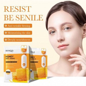 Тканевая маска для лица с медом Honey Anti-Aging