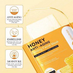 Тканевая маска для лица с медом Honey Anti-Aging 30 гр
