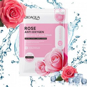 Тканевая маска для лица с экстрактом розы Rose Anti Oxygen, 30 г