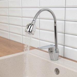 RAIN Смеситель для кухни Оникс, гибкий излив, картридж 35мм, латунь, хром